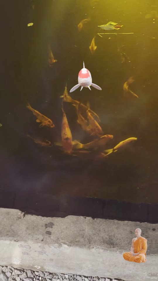 …and into the real pond