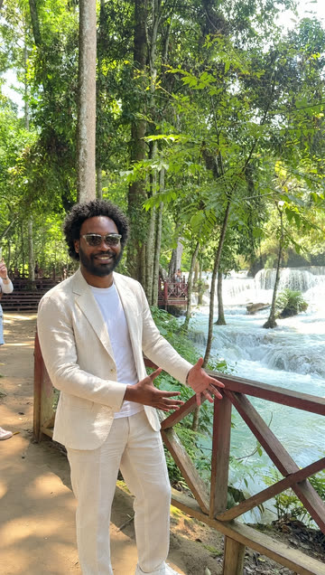 Cream linen suit