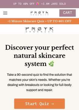 Top of https://froyaorganics.com/pages/quiz-skincare-v1
